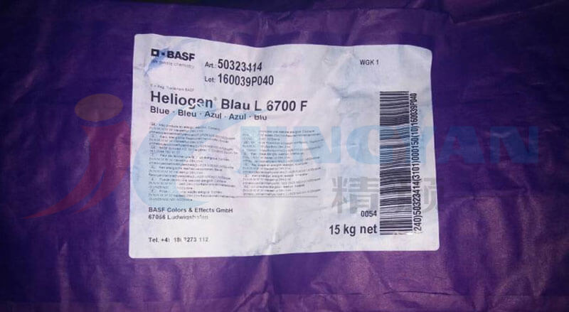 巴斯夫L6700F酞菁藍(lán)顏料包裝標(biāo)簽圖