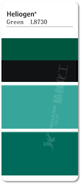 巴斯夫L8730酞菁綠顏料色卡